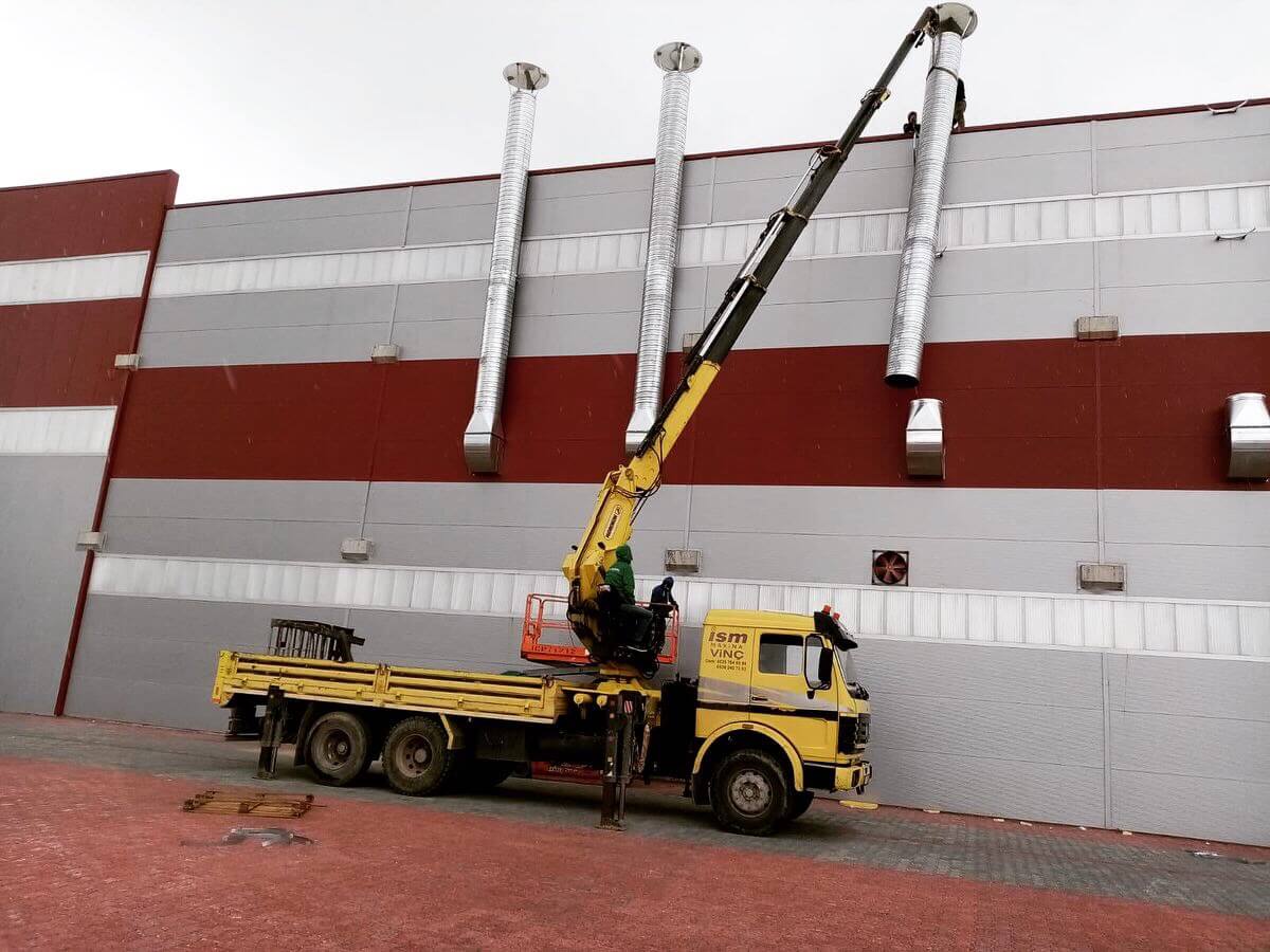 İnegöl fabrika sanayi baca ve havalandırma montajı