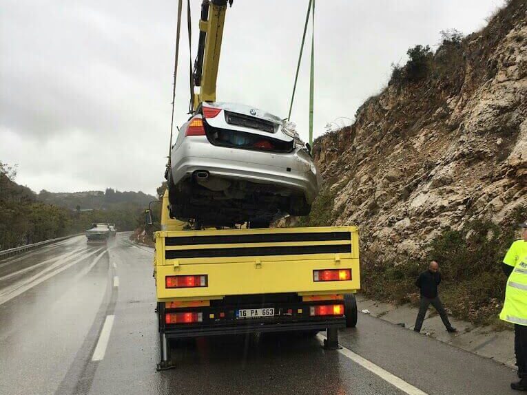 İnegöl vinçli kaza kurtarma